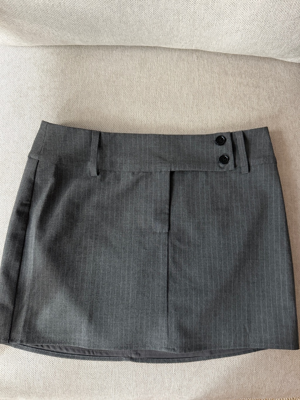 superdown Charcoal Pinstripe Mini Skirt
